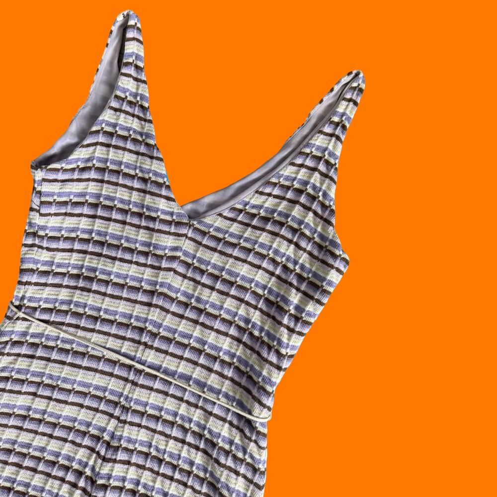 00's vintage lavender knit coquette fairy bodycon y2k dress M to the max! - Picture 5 of 8